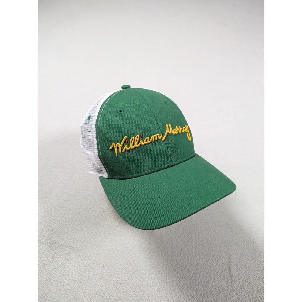 William Murray Snapback Mesh Trucker Embroidered Golf Strap Back Green Hat